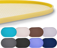 Hubulk 100% Waterproof Silicone Pet Feeding Mat with Raised Edge - Yellow / 24"L x 16"W