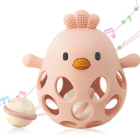 ChooKaChoo 2-in-1 Baby Teething Rattle Toy - Pink