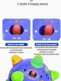 Toddler's Music Dancing Shake Ball, Move, Crawl, Bounce - Navy Blue - image 3
