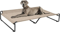 Veehoo Outdoor Elevated Dog Bed - Beige Coffee / 59.0"L x 35.0"W x 10.6"Th