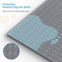 Pee Pad Holder for Dogs,Silicone Dog Puppy Pad Holder, 34 x 28 No Spill Raised Lip High Edge,Portable, Leak-Proof Mat Holder for Dog Training Pads,Square Potty Trays for Home Floor Protection