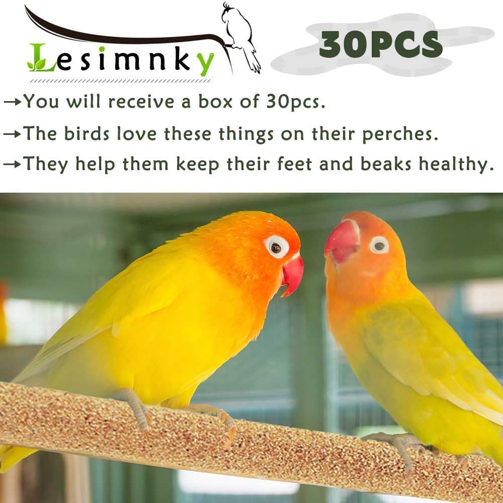 30PCS Birds Perch Covers, Sand Perch for Bird Cage Platform Accessories Bird Perch Covers Sandpaper - image 2