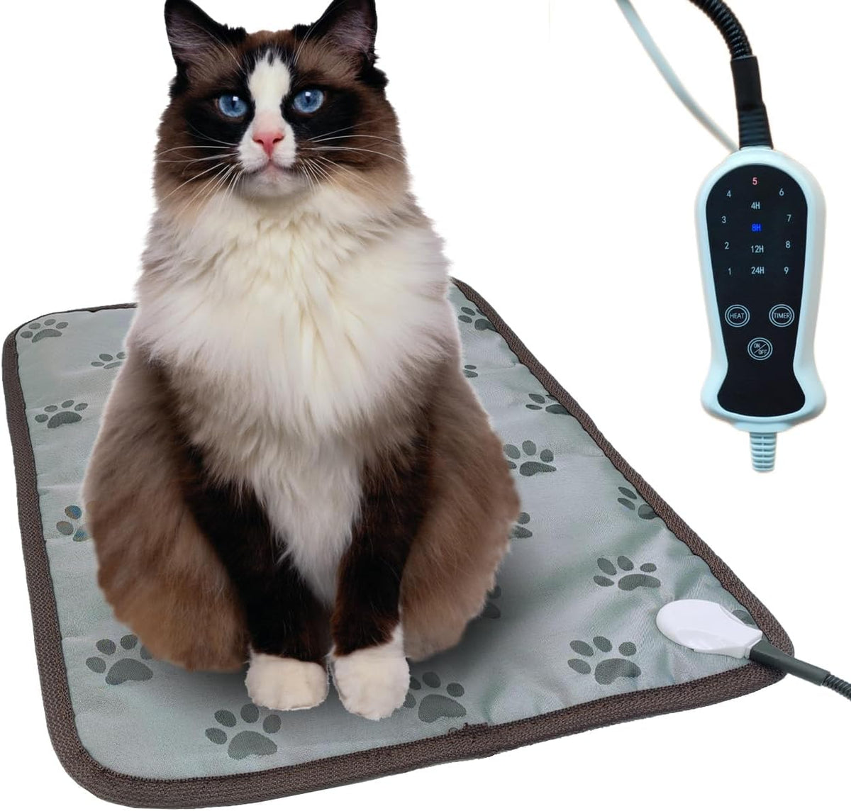 Pet Heating pad Outdoor Small Dog cat Heating pad Heated ped beds - Digital-Printfoot / 18X18 inch