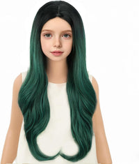 Edivd kids ginger wig with long orange wavy curls - view 3