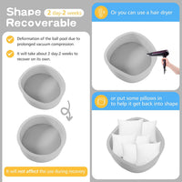SHJADE Foam Ball Pit, 35.4"x 11.8" Ball Pits for Toddlers-Grey – Fun for Kids & Family - image 4