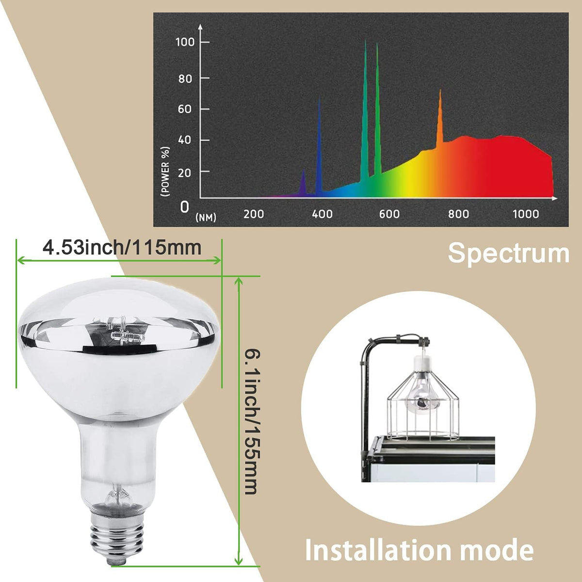 MIXJOY 160W Reptile Heat Lamp Bulb - 1 Count (Pack of 2) - image 3