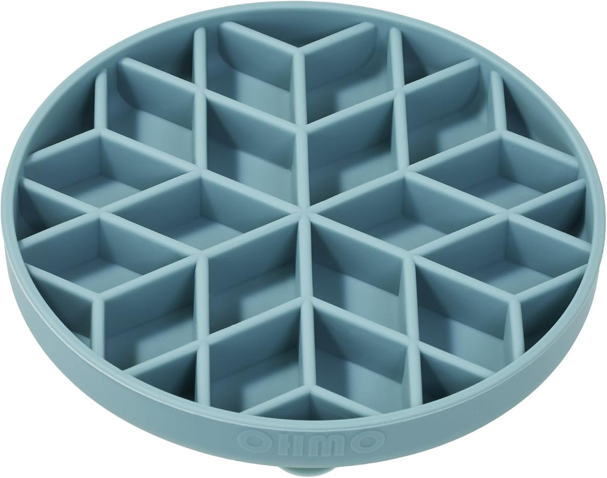 OHMO Slow Feeder Dog Bowl, 5.9" Lick Mat for Dogs, Tree of Life - Light Blue / Diamond-S(5.9")