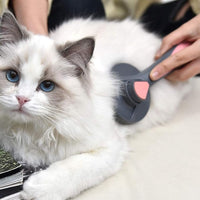 PAKEWAY Cat & Dog Grooming Brush - Self Cleaning, Release Button, Kitten & Pet Brush for Short, Medium & Long Hair (Green)