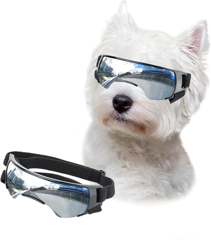 Dog Goggles for Small Breed, Eye Protection Doggy Goggles - Silver