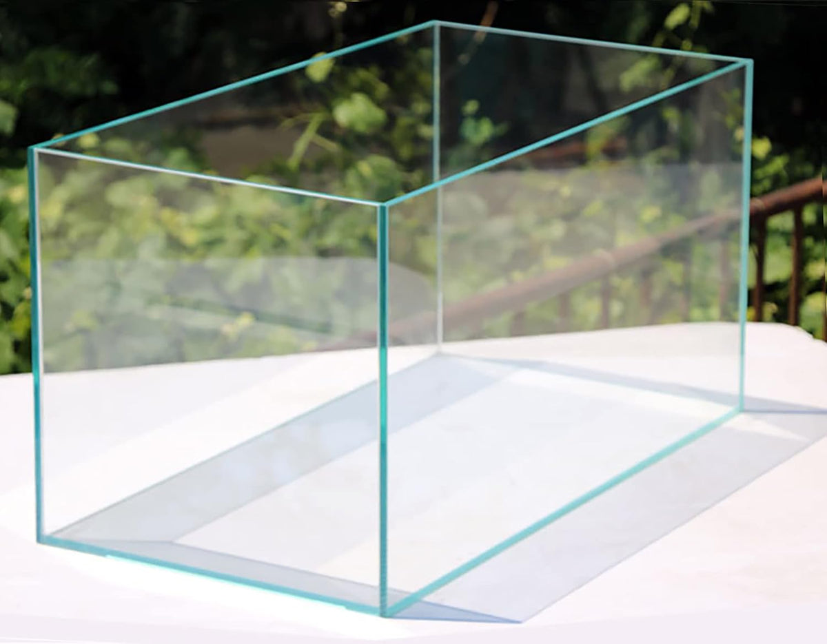 Low Iron Glass Ultra Clear Rimless Aquarium Tank - 6Gal 14.1" L × 10.2" W × 10.2" H - image 4
