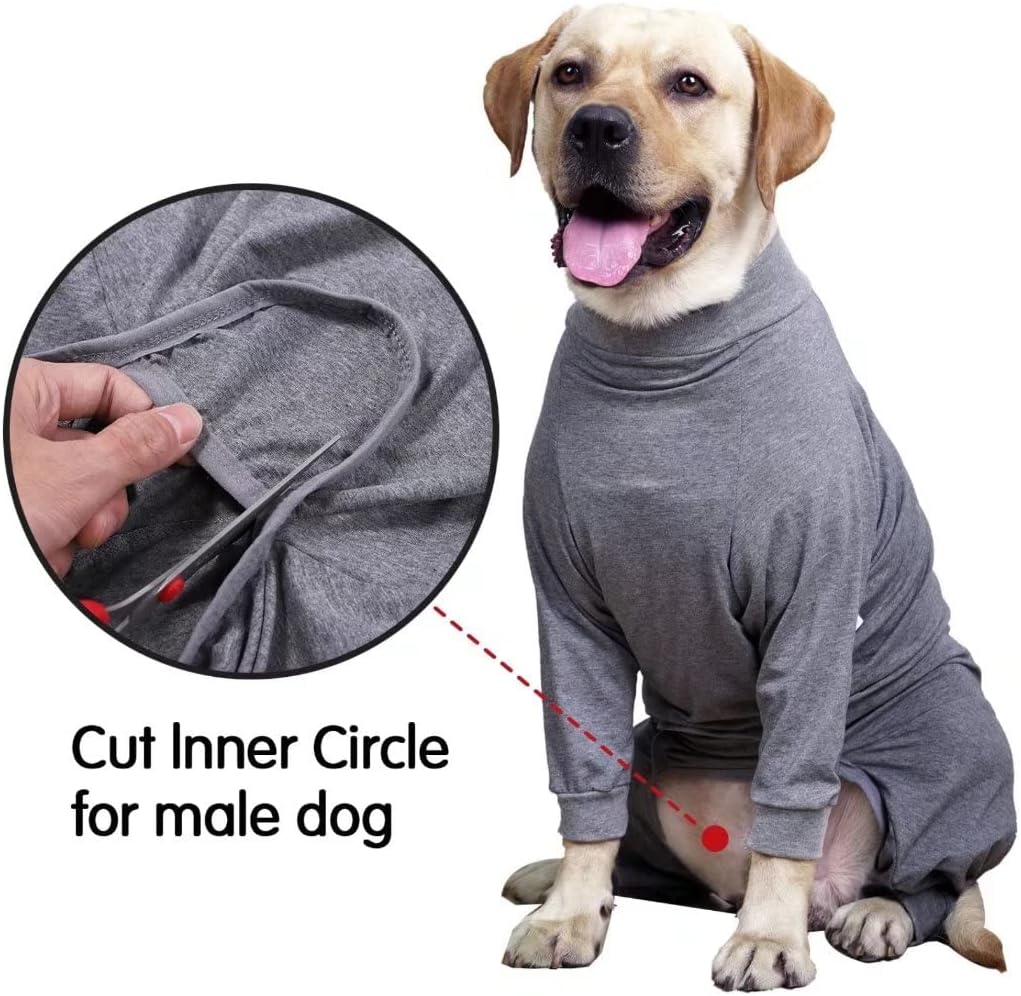 Modal cotton pullover dog recovery suit for medium and large dogs - view 3