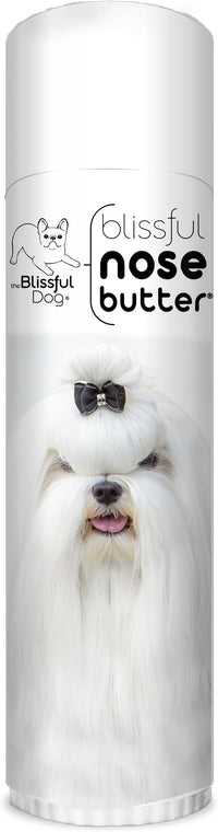 The Blissful Dog Maltese Nose Butter for Dry, Cracked Skin, Lick-Safe Dog Nose Balm with Moisturizing Shea Butter, Almond, Olive, and Essential Oils, Pet Supplies, Uncented, 0.50 oz.