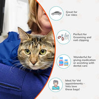 Cozy Comfort Carrier - Large Cobalt Blue Cat Carrier Soft for Grooming, Vet Visits, Medication Administration, Dental Care, Nail Trimming, and Car Travel
