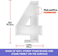 JoyBox Design 3FT DIY Mosaic Balloon Number 1 Frame - Number 4 - image 4