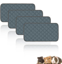 4 Pack Guinea Pig Cage Liners Washable Guinea Pig Bedding Reusable - Dark Grey / 28" x 14" (4 Pack)