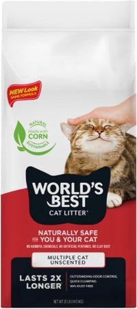 World's Best Cat Litter, Multiple Cat, Unscented, Odor Control - 32 lb