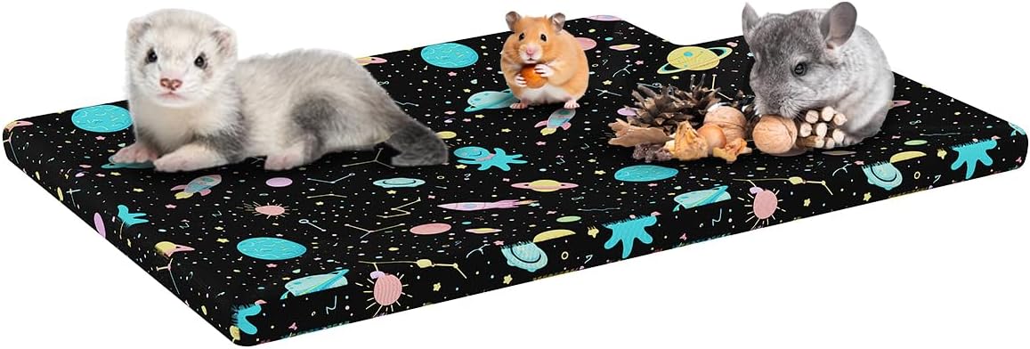 YKD Ferret Cage Liners for Ferret Nation & Critter Nation Cages – Daily Care for Small Pets - Top Pan Liner / Black