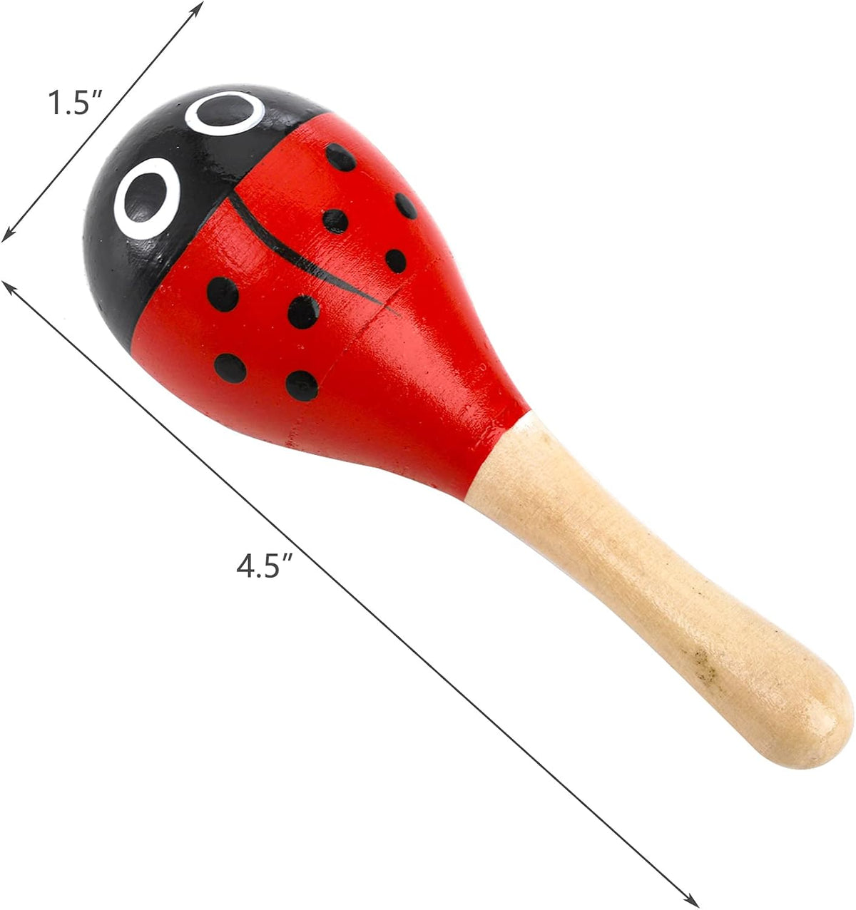 Hedume 20 painted mini wooden maracas in ten styles - view 3