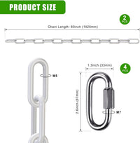 BeneLabel 40 inch yellow coated heavy duty hanging chains with carabiners - view 23
