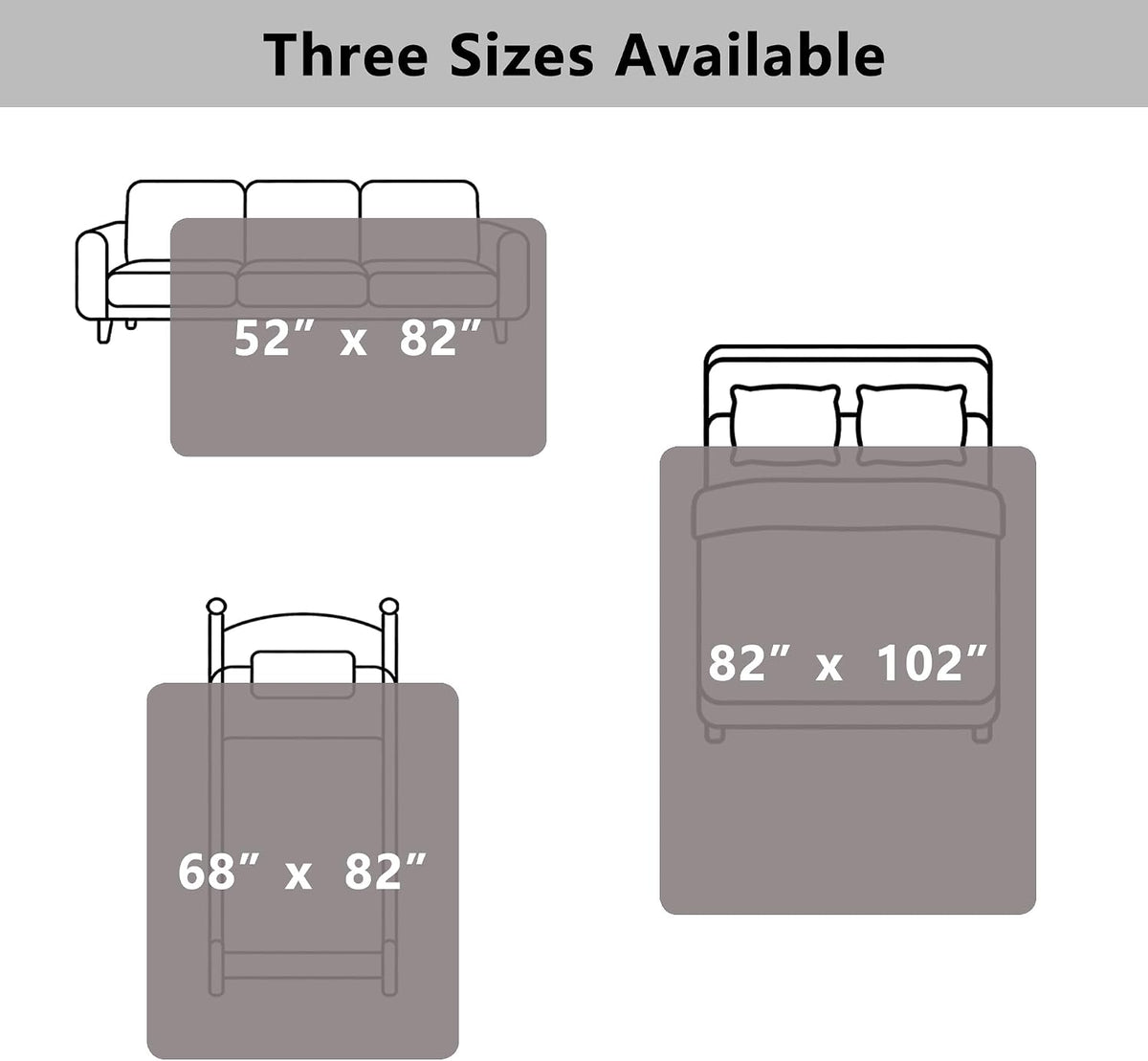Waterproof Couch Cover, Washable Dog & Pet Furniture Protector - Lightgrey+cream / 68x82 Inches - image 4