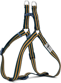 Stripe Step in Dog Harness for Small Dogs, Freedom Nylon Dog Halter Vests, Lightweight and Escape Proof Puppy Harness, Quick Fits for Small Medium and Large Dogs, Blue S