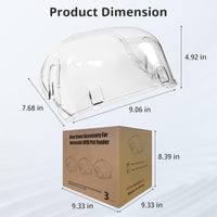 Rear Cover for Automatic Microchip Cat Pet Feeder - Rear Cover / 3 Pack - image 2