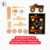 Little Jupiter DIY Wooden Kits w/Stickers, Kids Building Kit - Monster Truck #1 - image 4