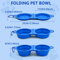 Collapsible Dog Bowls, Small Portable Travel Dog Bowls – Essentials for Dogs - Blue - image 3