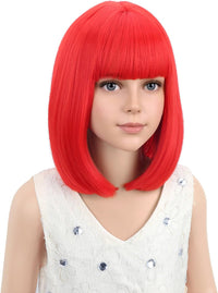 PATTNIUM kids short chocolate brown bob wig with bangs - view 24