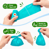 Dog Poop Bag Holder for Leash, Large-Capacity Canvas Pouch - 320 Bags - image 4