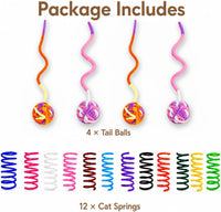Cat Toys for Indoor Cats, 20 Packs Cat Toys Balls – Essentials for Cats - Plush Balls 16Pcs - image 2