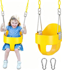 DECORLIFE Toddler Swing, Baby Swing Outdoor - Yellow - 1 Pack