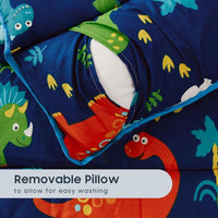 Wake In Cloud, Toddler Nap Mat with Pillow and Blanket - Extra Long - 60"x20" / Navy - image 4