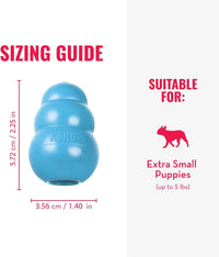 KONG Puppy, Natural Rubber Teething Chew Toy, for Small Puppies - Extra Small (Pack of 1) / Blue - image 4