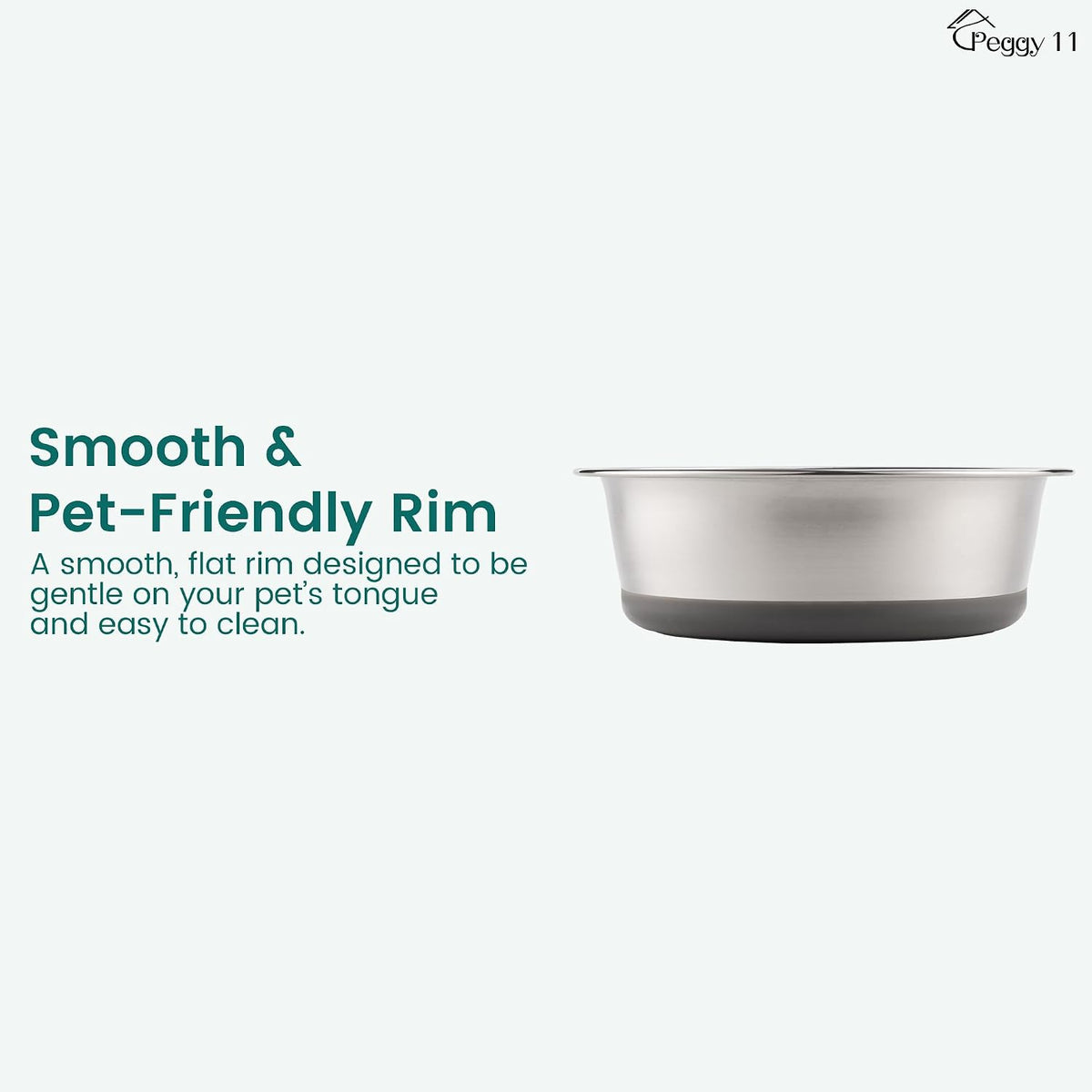Nonslip Stainless Steel Dog Bowls, 3.8 US Cup Each - 2 Cup - image 4