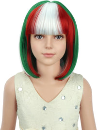 PATTNIUM kids dark blue short bob wig, synthetic with adjustable cap - view 9