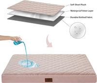 WNPETHOME Orthopedic Dog Bed Medium Size Dog, Waterproof Medium Dogs Bed with Removable Washable Cover, Multi-Needle Quilting Dogs Crate Bed