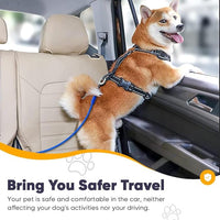 Petbobi Dog Seat Belt for Car - Chew Proof Durable Dog Seatbelt Tether for Small Medium Large Pets - Metal Vehicle Harness Restraint with Double Clips and Latch - Car Leash for Safety Travel