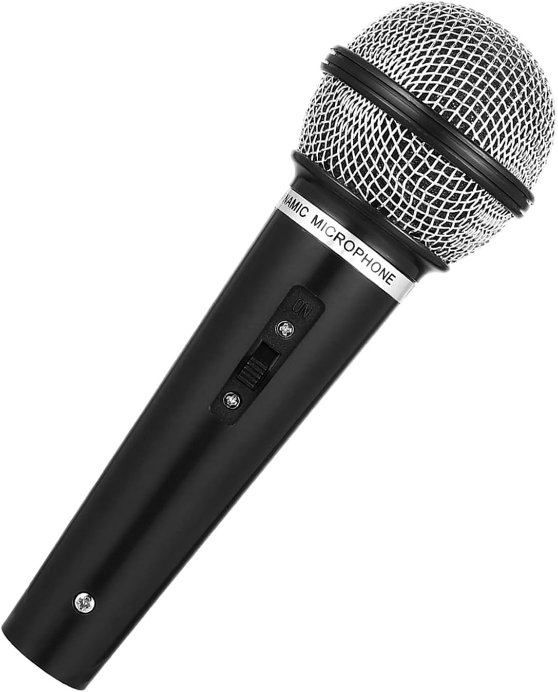 IFJJ toy microphone prop with plastic body and mesh head for pretend singing