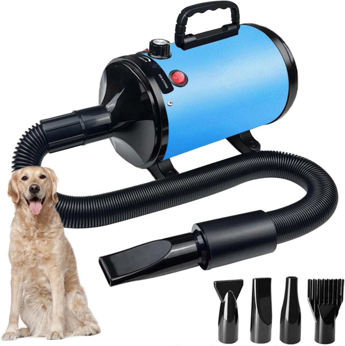 Dog Dryer for Pet Grooming, High-Velocity Force Blow Dryer – Essentials for Dogs - Blue