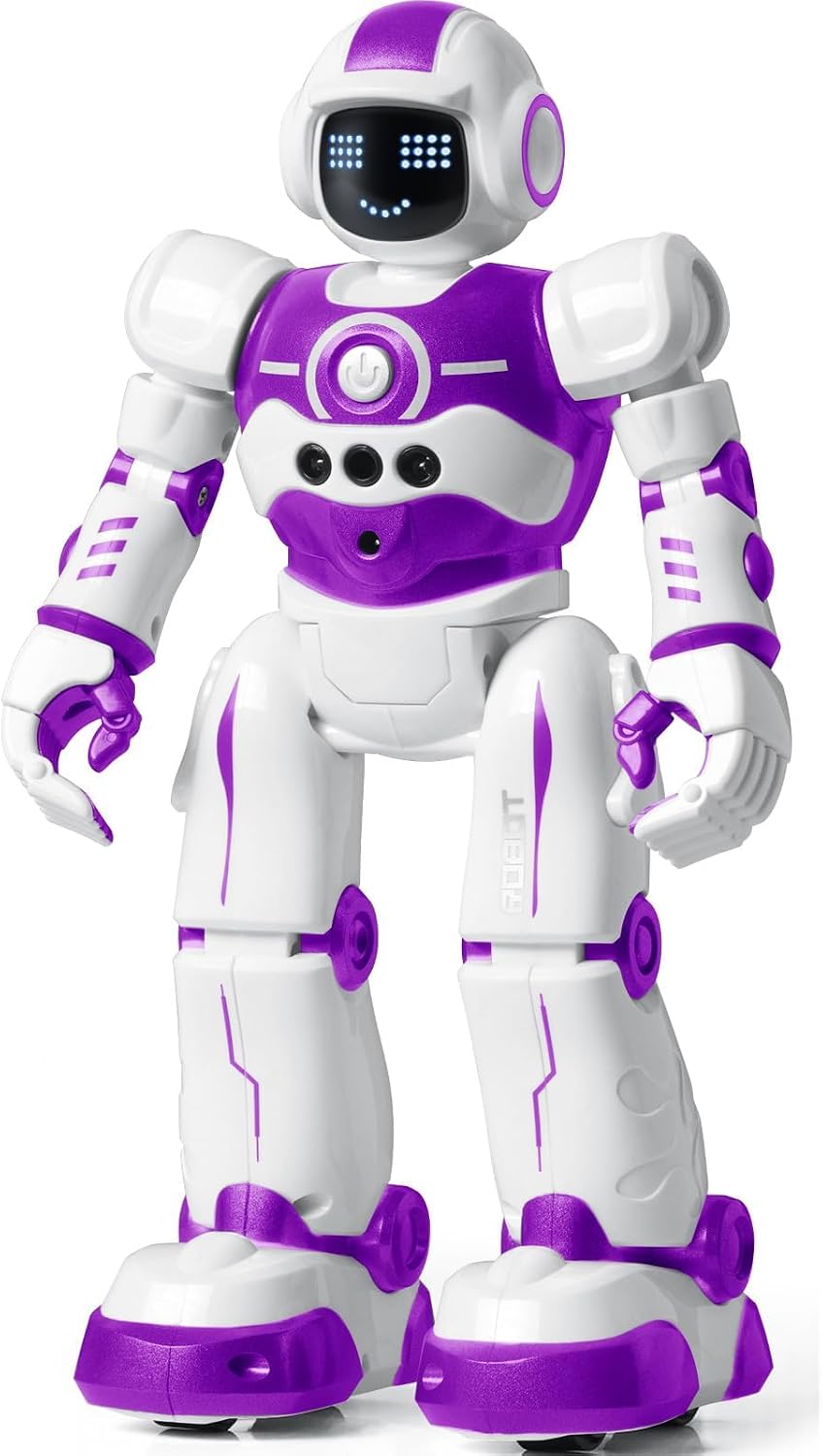 Robot Toys for Kids, Rechargeable Remote & Gesture Control Robots – Fun for Kids & Family - Purple