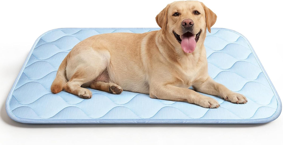 Dog Cooling Mat for Large Dogs - Ice Blue Wave Stitching / Large - image 3