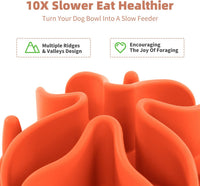 Jaoul Slow Feeder Dog Bowls Insert - Small(4 inch) / Orange - image 4
