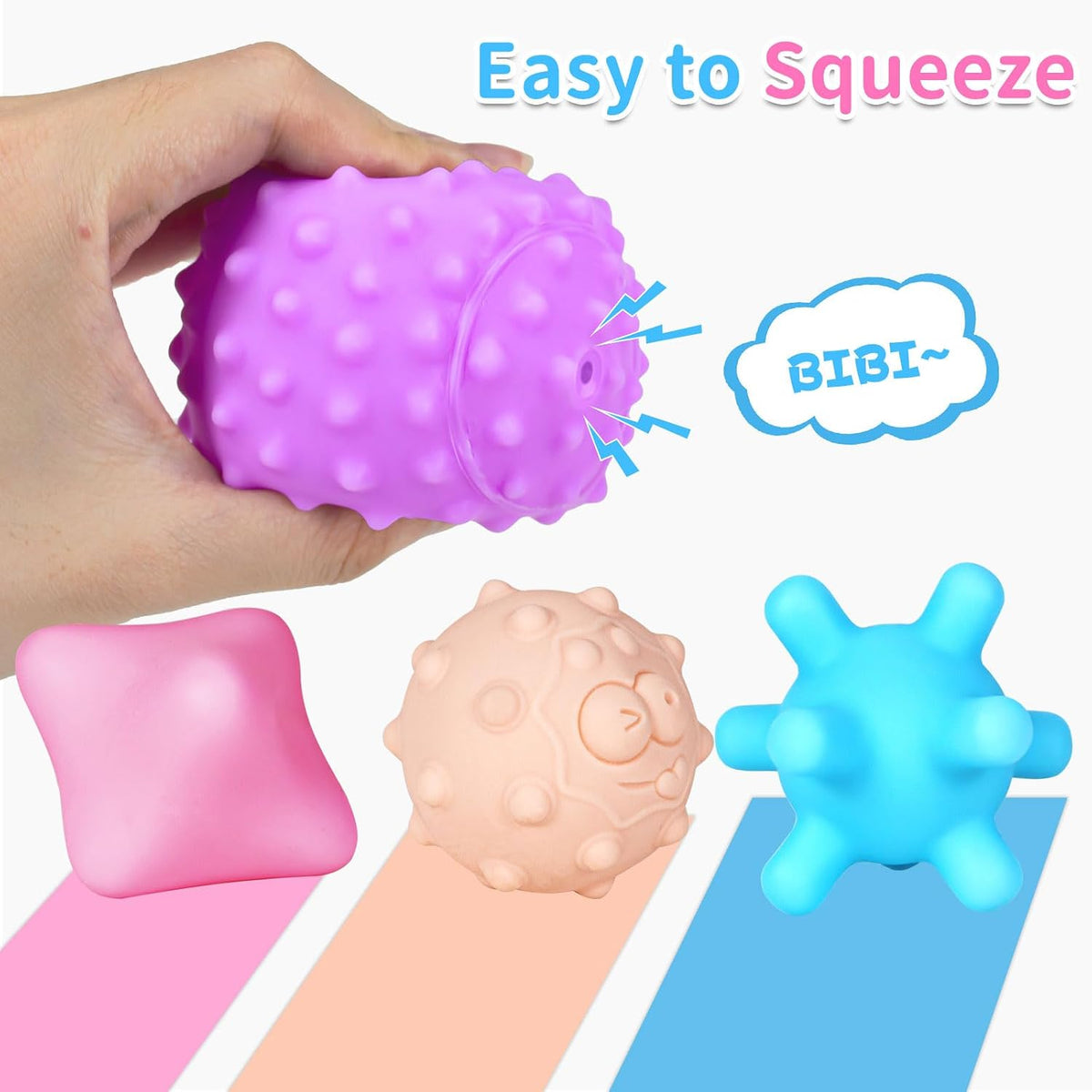 6 Pack Sensory Balls for Toddlers 1-3 - 12 Pack - image 4