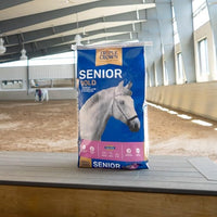 Triple Crown Senior Gold Premium Horse Feed, EquiMix Superior Nutrition, Textured Equine Senior Horse Food, Weight Gain for Mature & Performance Horses, 50 lbs