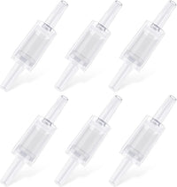 Pawfly Aquarium Check Valves Plastic One Way Non-Return Check Valve - Clear / 6 Pack