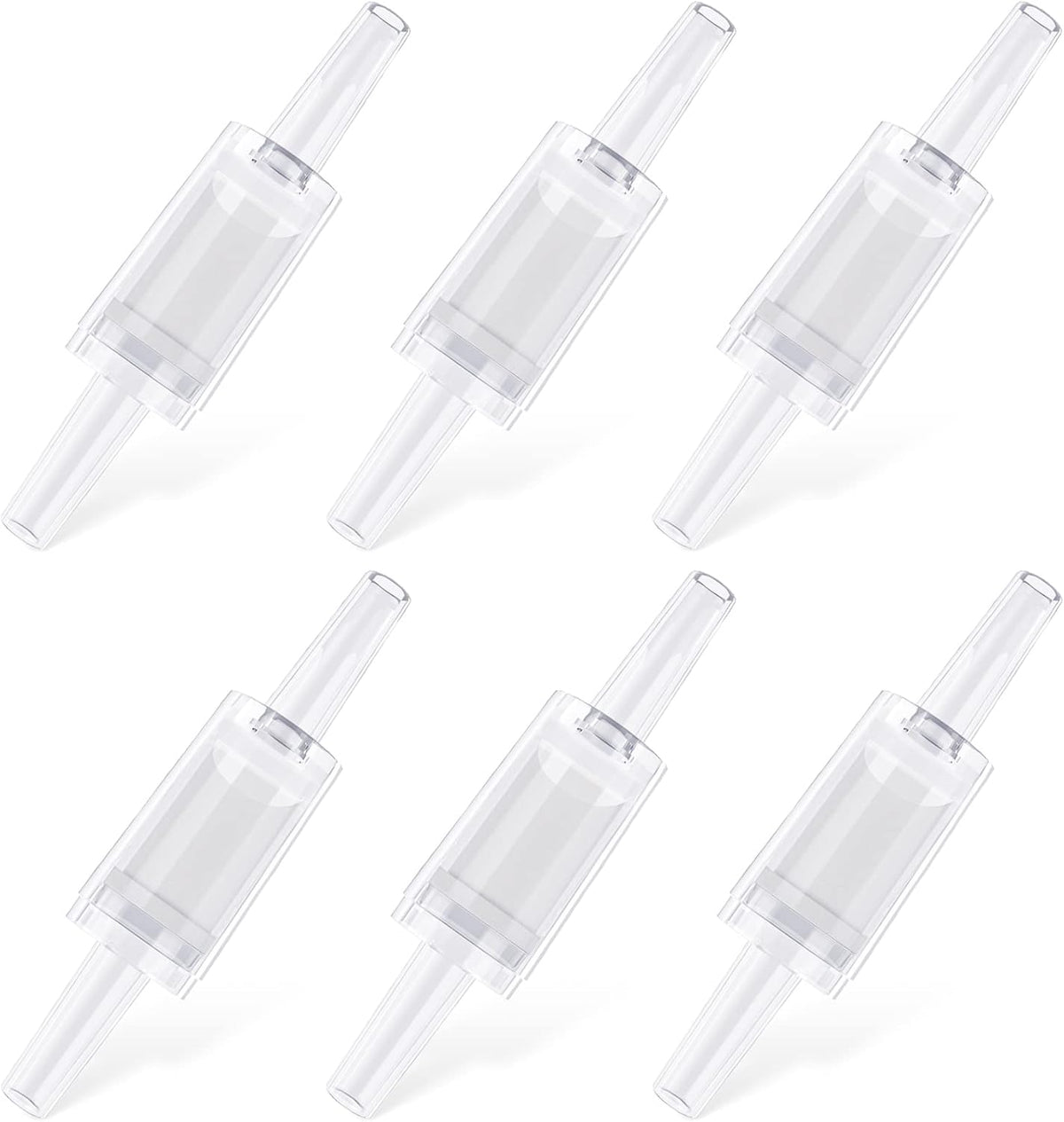 Pawfly Aquarium Check Valves Plastic One Way Non-Return Check Valve - Clear / 6 Pack
