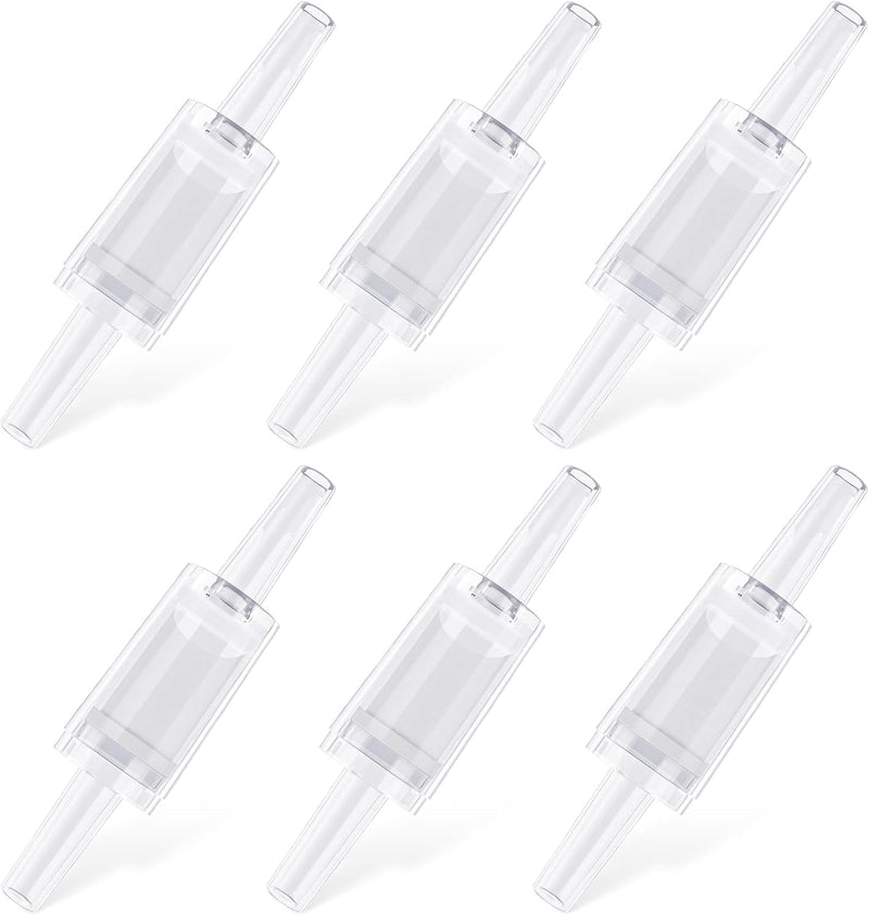 Pawfly Aquarium Check Valves Plastic One Way Non-Return Check Valve - Clear / 6 Pack