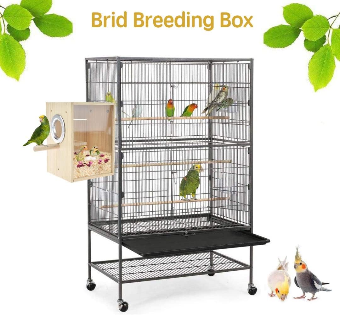 Bird Nest Box Parakeet Breeding Nest Box Bird Nest House Wooden - Large - image 3