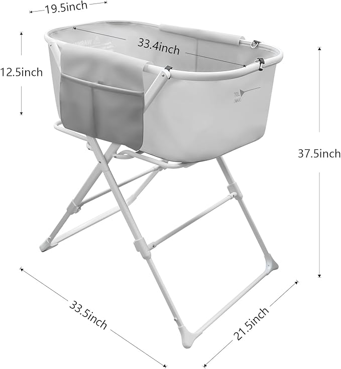 Portable Dog Bathtub, Elevatable Dog Washing Station for Bathing Shower and Grooming, Collapsible Dog Bath Tub for Small/Medium/Large Dogs, Cats & Other Pet (Medium Dogs Bathtub)